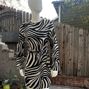 Mango zebra print mini dress